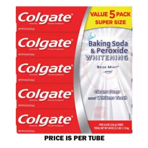 Colgate TP 8oz 5PK Baking Soda Peroxide Price per Tube