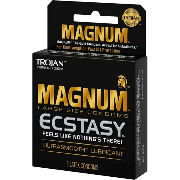 TROJAN CONDOM MAGNUM EXTACY 3CT/4