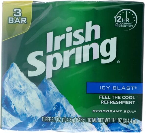 IRISH SPRING BAR SOAP ICY BLAST 3.7OZ/3PK/18