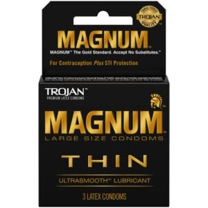 TROJAN CONDOM MAGNUM THIN 3CT/4