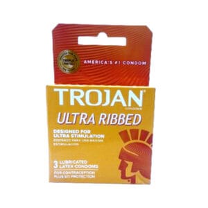 TROJAN CONDOM ULTRA RIBBED LUB BROWN 3CT/ 48