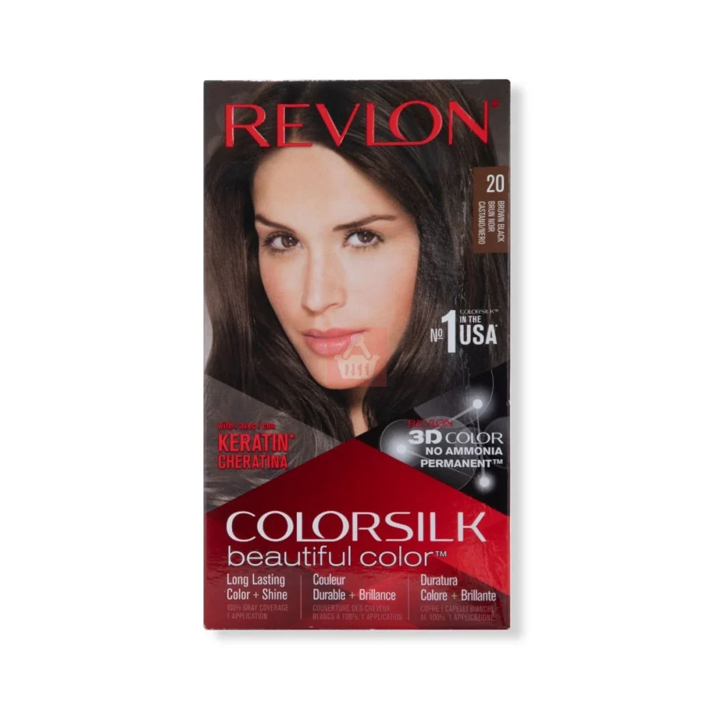 REVLON COLORSILK HAIR COLOR 1PK/12 #20 BROWN BLACK