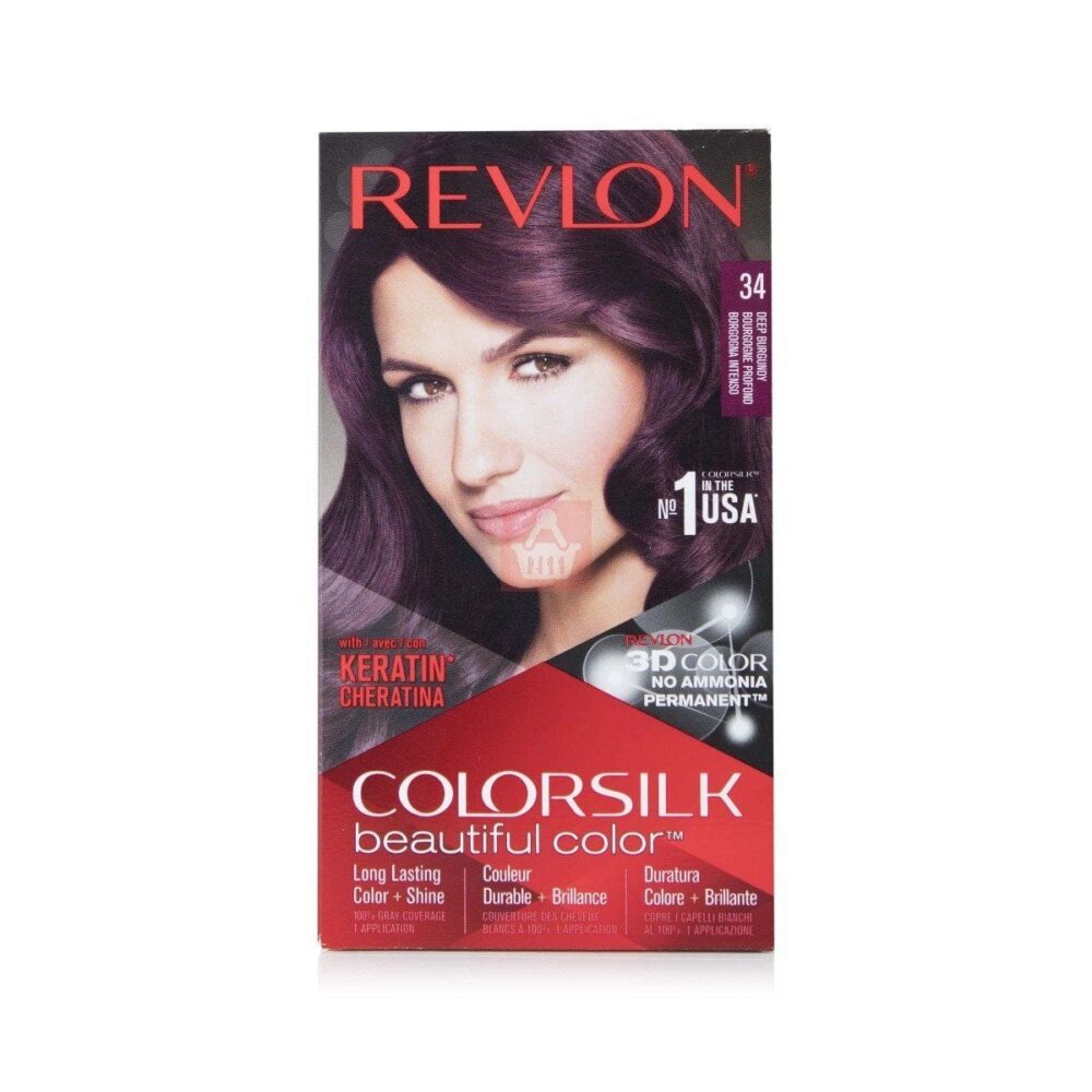REVLON COLORSILK HAIR COLOR 1PK/12 #34 DEEP BURGUNDY