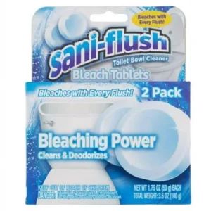 SANI-FLUSH TOILET CLEANERBLEACH TAB WHITE WITH PDQ 2PK/12