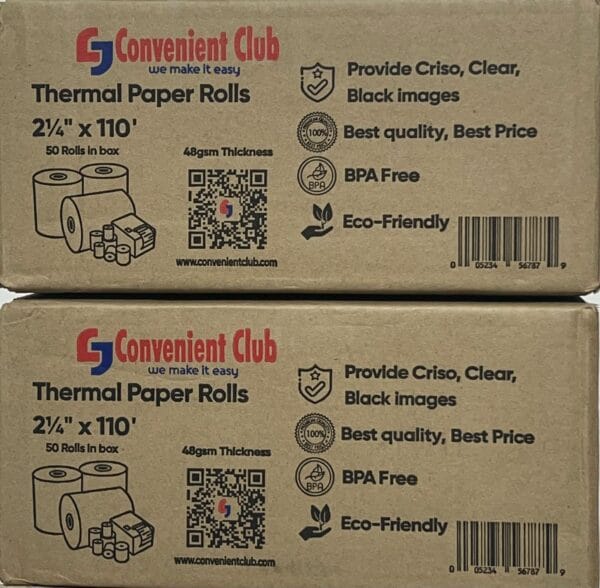 THERMAL CREDIT CARD PAPER ROLL 2 1/4, 110'