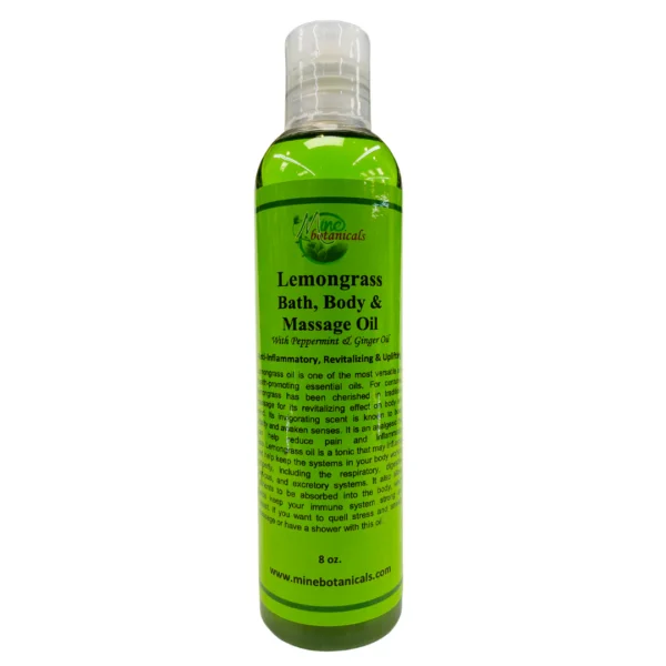 Bath, Body & Massage Oil with Lemongrass 8 oz.