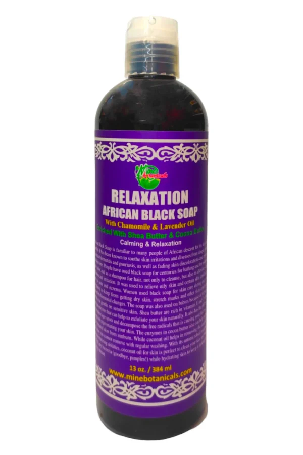 Liquid African Black Soap for Relaxation13 oz