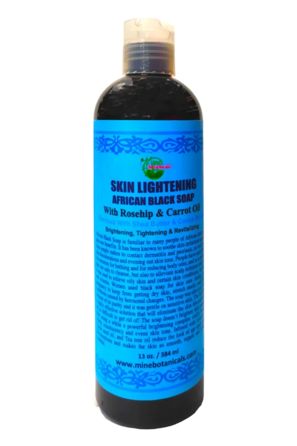 Liquid African Black Soap for Skin Lightening 13 oz.