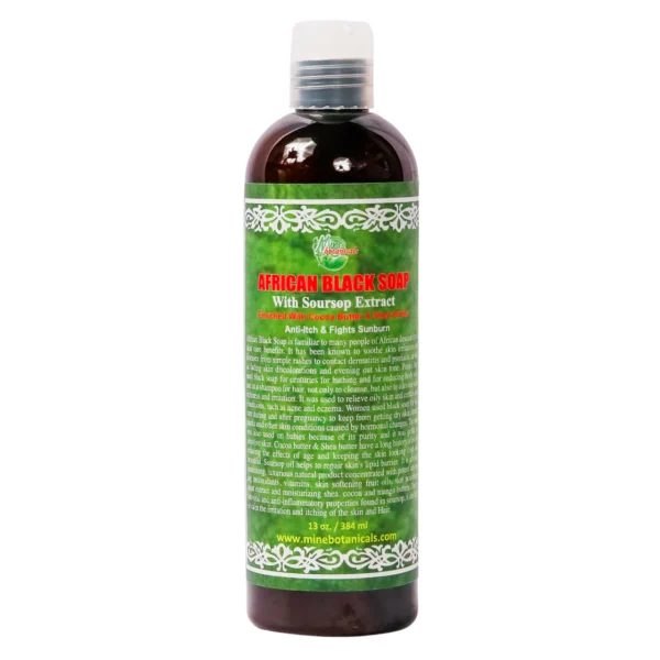 Liquid African Black Soap with Soursop 13 oz