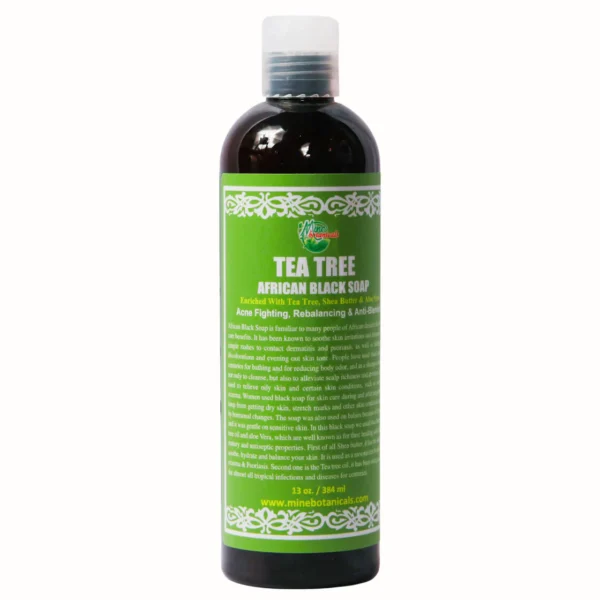 Liquid African Black Soap with Tea Tree 13 oz
