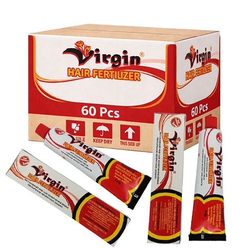 Virgin Hair Fertilizer 125g (Pack of 60 Pcs) – Hair Growth Cream for Strong, Healthy Hair | Anti-Dandruff & Scalp Treatment