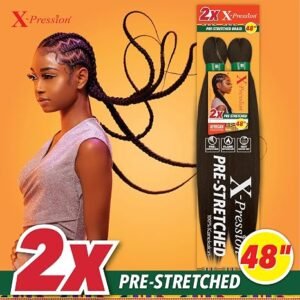 Sensationnel X-Pression Prestretched Braids-2X 48in,1pk 2 DARKBROWN 1 Box inside =50 PCS
