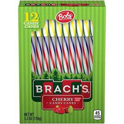 Brachs Holiday Cherry Candy Canes Christmas Stocking Stuffer Candy